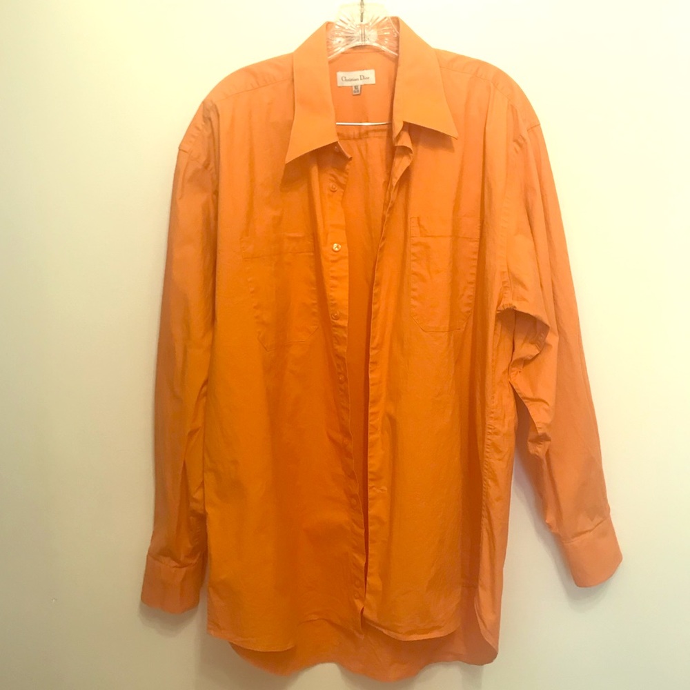 SOLD Christian Dior Orange Button Down Shirt